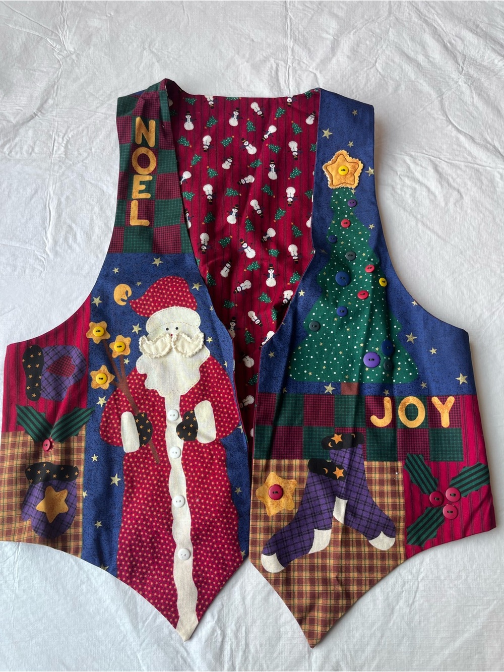 Hand Made Christmas Santa Noel Joy Vest